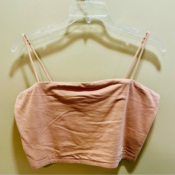 Open Edit Women's Beige Crop Top Large - Picture 2 of 5